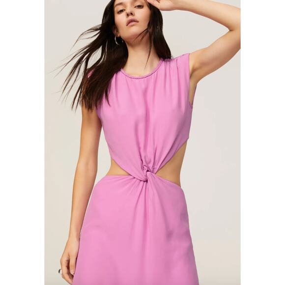 Scotch & Soda Draped Midi Dress Knotted Waist Sz 6 - Picture 1 of 9